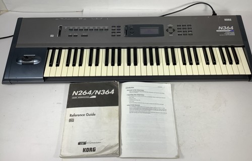 Korg N364 61-Key Music Workstation Keyboard Synthesizer W Reference Guide Cord