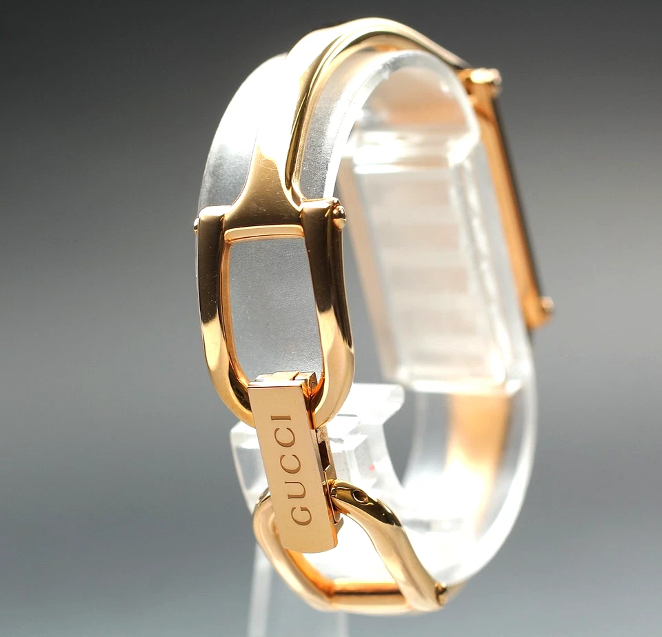 [Casi COMO NUEVO+] Reloj para mujer vintage GUCCI 1500L 13 mm esfera blanca cuarzo dorado Foto 4 de 4