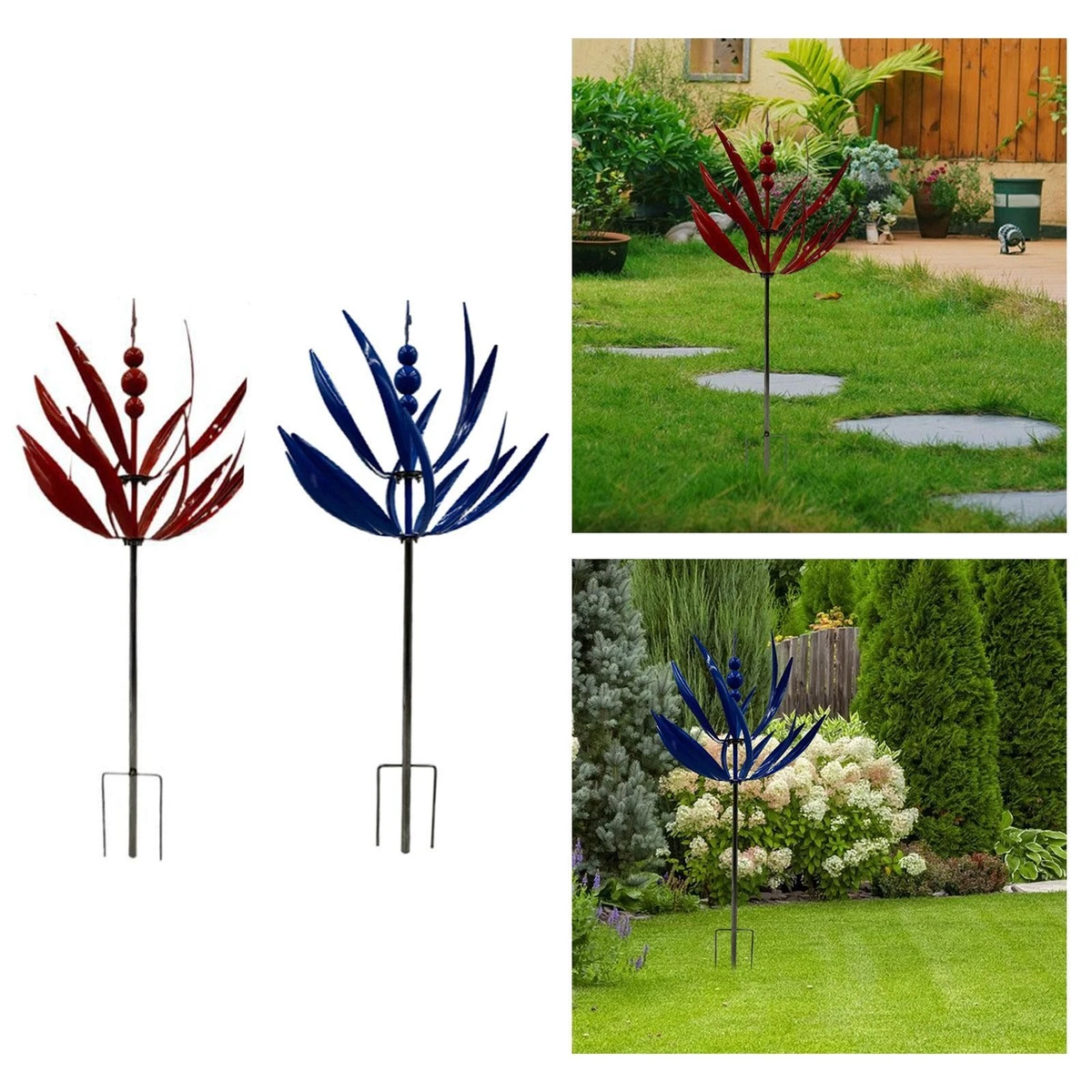 Girandola Da Giardino 3D Farfalla In Metallo 30cm: Scultura Eolica Per Esterni, Decorazione Che Danza Nel Vento