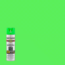 15 Ounce Flat Fluorescent Green Exterior 2X Distance Inverted Marking Spray Pain