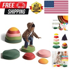 Balance Stepping Stones for Kids, Non-Slip Toddlers Sensory Toys Outdoor or I...