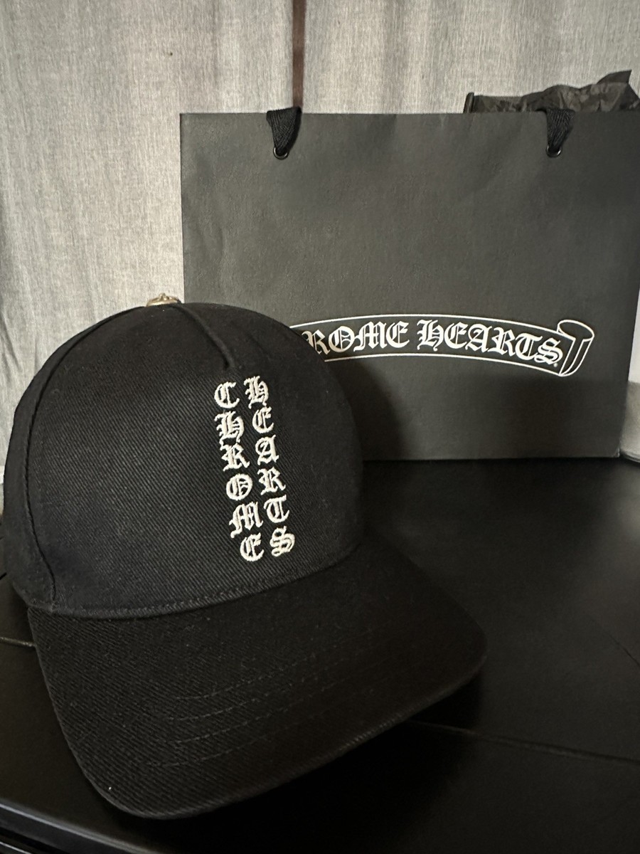 Chrome Hearts Vertical Logo Hat ' Black ' | eBay
