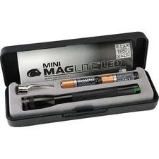 MagLite Mini Maglite LED Green Flashlight 78 Lumens with Case and Batteries