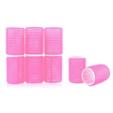 6 Pcs Roller Curlers Medium Short Bangs Heatless Blue Pink 6 Pack