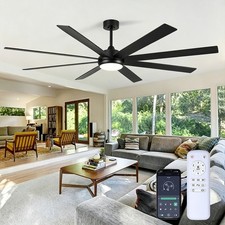 8 Blades 185CM Big Outdoor Ceiling Fan Lamp, ...