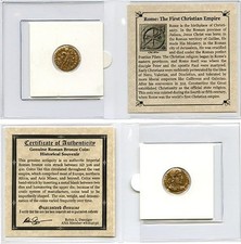 Bronze Roman Coin AD 306-410 Mini Album First Christian Empire (C)