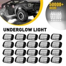 20X LED Rock Underbody White Light Pods Glow Lamp SUV Offroad Pickup UTV Truck V