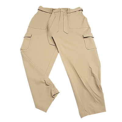 Kate & Mallory Womens Dressy Belted Cargo Pants with Pockets Size 14 Tan