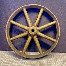 ANTIQUE CAST IRON TOY WAGON WHEEL 3 3/4"