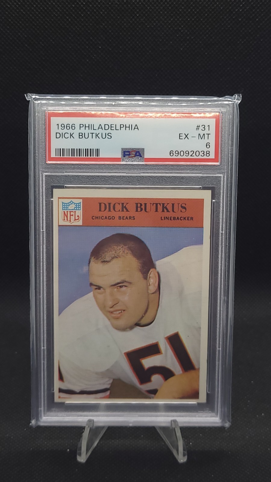 Dick Butkus #31 Football Cards 1966 Philadelphia trading card — raw and PSA graded price guide
