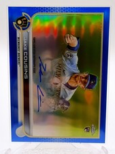 2022 Topps Chrome Rookie Autograph Blue Refractor Jake Cousin Auto RC /150