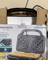 Deep Fill 900W Sandwich Toaster Toastie Maker Non Stick Stainless Steel Pan