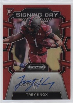 2024 Panini Prizm Draft Picks Signing Day Red /199 Trey Knox Rookie Auto RC 13c5
