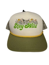 Stay Wild Trek Light Gear Snapback Mesh Rope Trucker Hat Multi OSFM Nature Hike