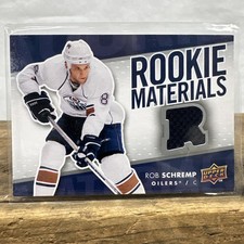 2007-08 Upper Deck Rookie Materials Rob Schremp Jersey Card NHL Hockey. rookie card picture