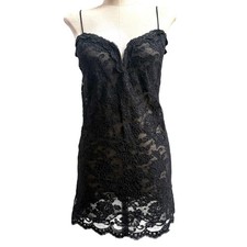 Victoria  s Secret 1990s Vintage 90s GOLD LABEL Black Lace Negligee nightie SM