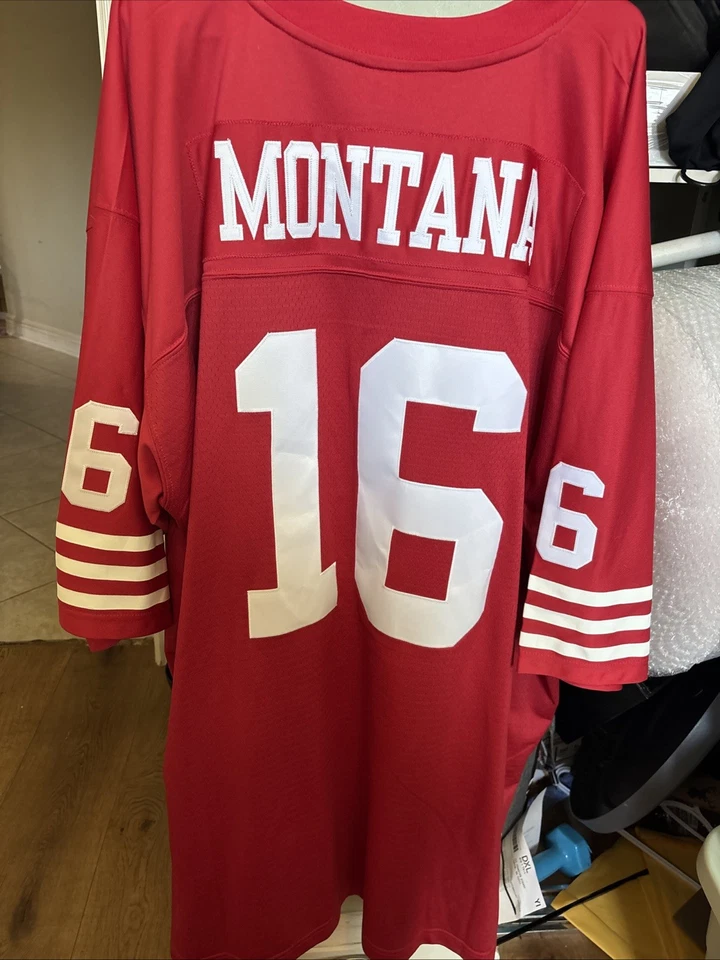 Camiseta deportiva Mitchell & Ness NFL para hombre 49ers Joe Montana 1990 réplica Legacy 5XL 64 Foto 2 de 4