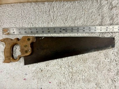 Disston & Sons No.16 Panel Saw, 11tpi, 1878-1888. Unrestored and not cleaned.