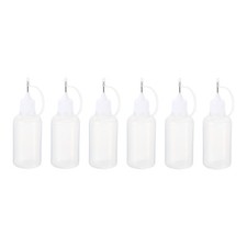 6pcs 30mL Needle Tip Plastic Glue Applicator Bottles with Lids Paper Quilling