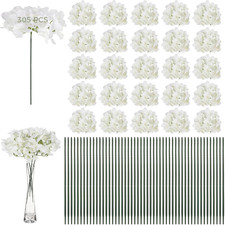 305 PCS White Hydrangea Flowers - Silk Bulk for Weddings, Parties  Home Decor