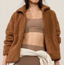 ATHLETA Cloud Fleece Jacket Women's Size M Pampas Beige NEW NWT Sold Out 139