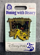 2025 WDW Dining with Disney 10/12 Boma Animal Kingdom Lodge Simba Pin LE 2500