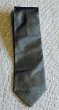 Polo by Ralph Lauren Men's Gray Solid Silk Tie Woven Pointed Handmade One Size