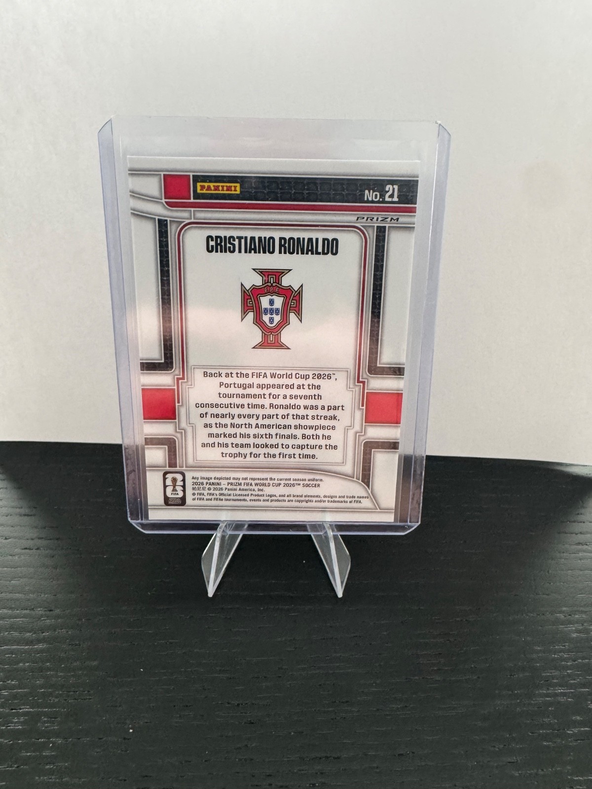 2026 Panini Prizm Fifa World Scorers Club Cristiano Ronaldo #21 Silver Prizm view 2
