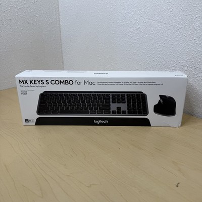 Logitech MX Keys S Combo for Mac, Wireless Keyboard and Mouse with Palm Rest