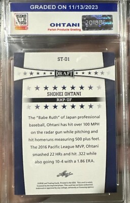 shohei ohtani graded rookie card shohei ohtani rookie card Graded 10 Gem Mint