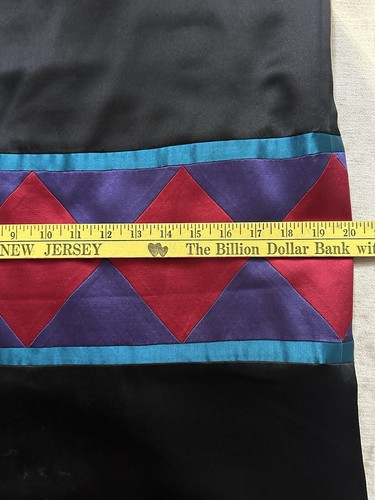Perry Ellis Vintage Dress Wool Silk Shift Black Purple Pink Sleeveless READ S 12 - Picture 16 of 24
