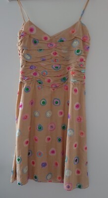 TOCCA  edles hauchzartes Kleid wunderschön bestickt Gr. 8 ca. S 36? 