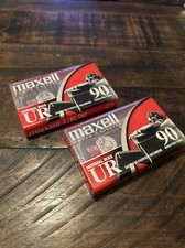 Lot Of 2 NEW Sealed Maxell UR 90 Minute Blank Audio Cassette Tapes Normal Bias
