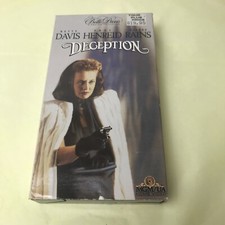 Deception VHS Tape Bette Davis Claude Rains Paul Henreid B&W