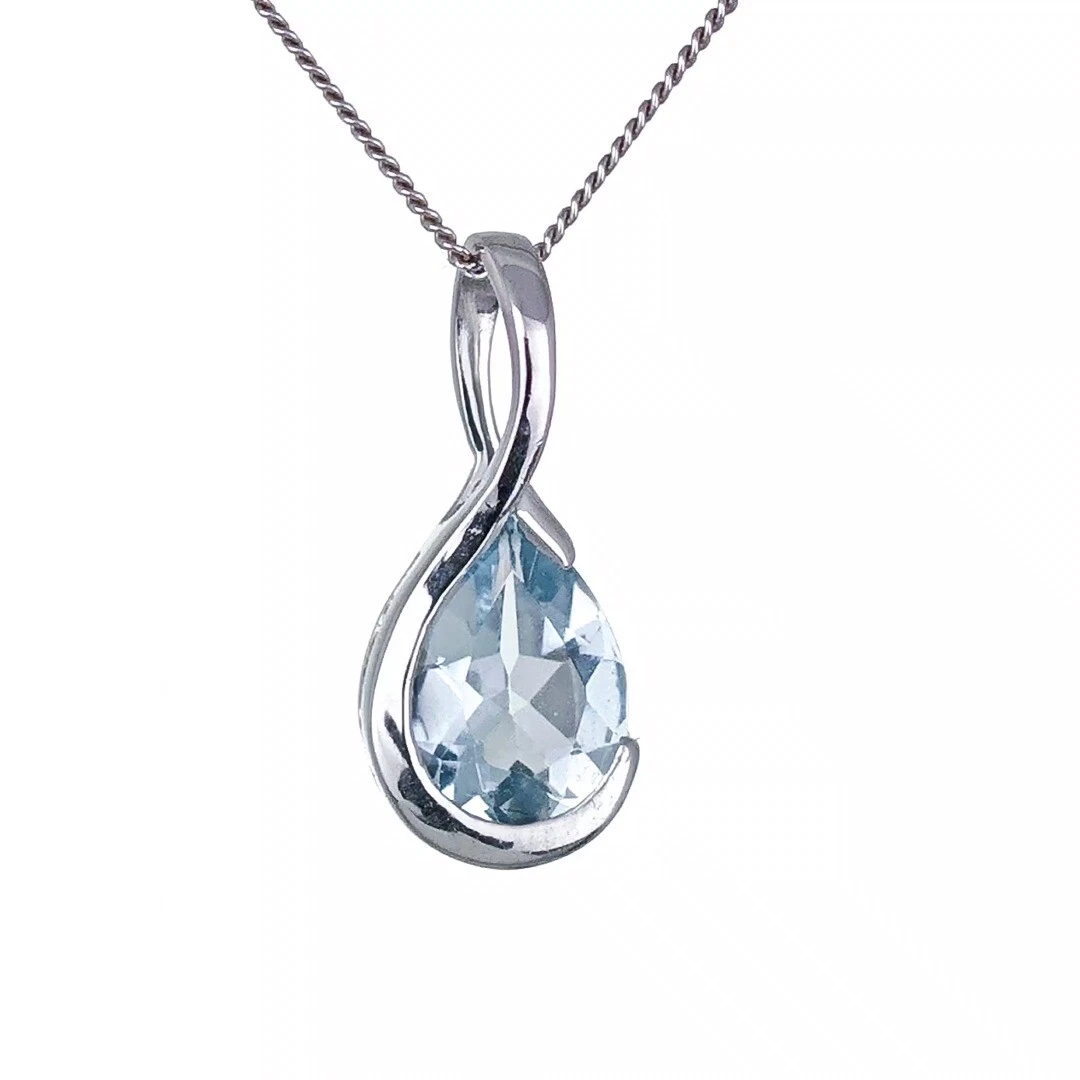 Cheap aquamarine necklace sale