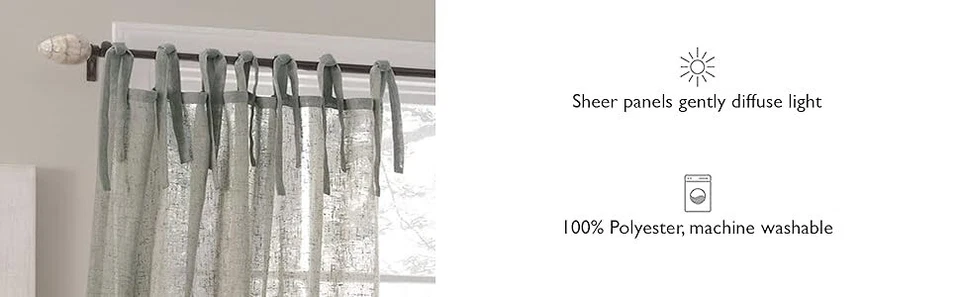 NUEVO 2 paneles Laura Ashley Danbury azul corbata 40x84 rústico romántico Foto 3 de 4