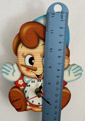 Bartolucci/ピノキオ Wooden BARTOLUCCI 'Pinocchio Clock' (Small) NEW BOXED Hand