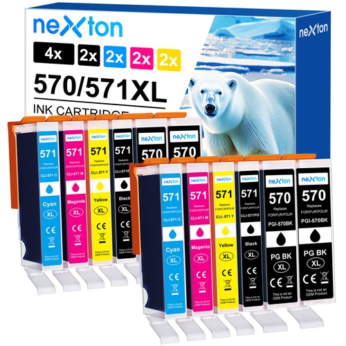 Drucker Patronen für Canon Pixma PGI 570 CLI 571 MG5750 MG5751 MG5752 TS5050 10x - Bild 2 von 7