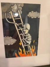 Original Travis Lampe Low Brow Surrealism Signed