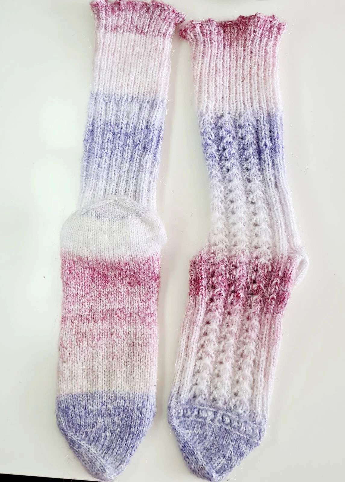 Handmade Turkish Wool Warm socks Patik Cetik Slippers cream green 3-4-5 size