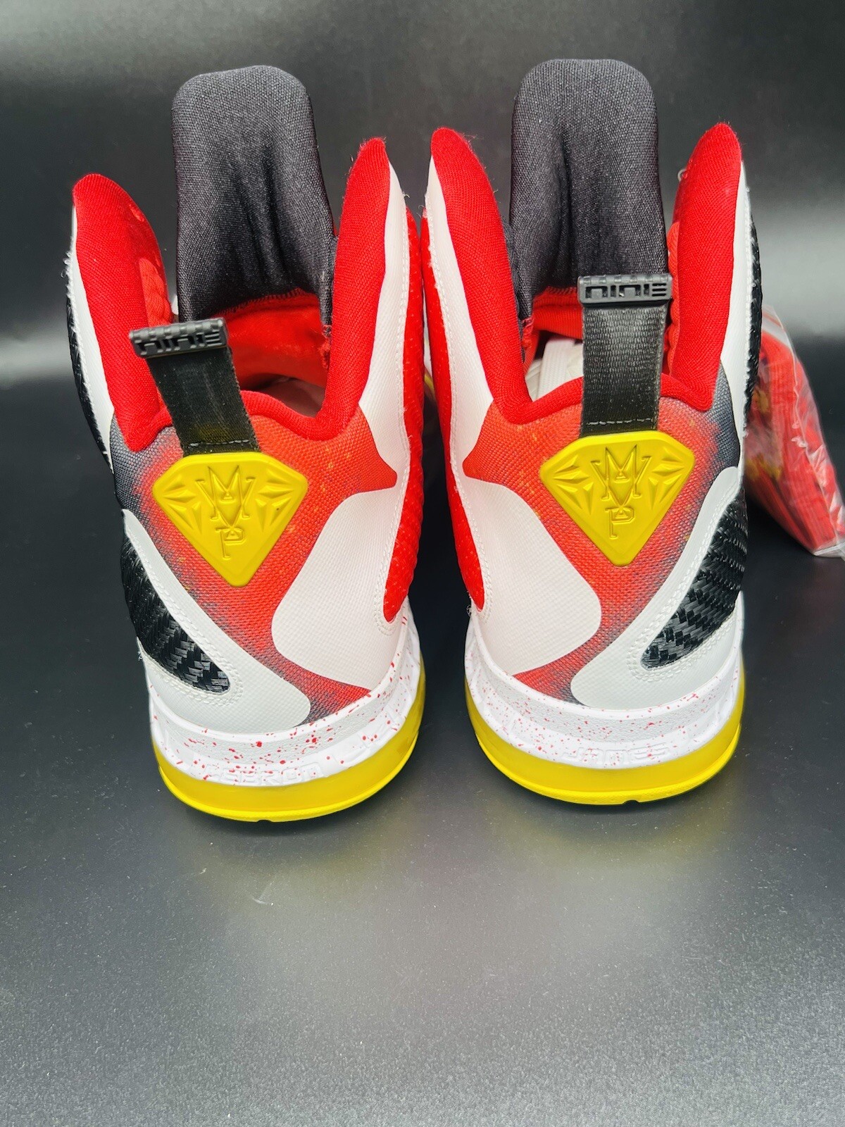 Size 13 - Nike LeBron 9 SAMPLE Deadstock “Championship Pack” Red/White/Yellow image 4