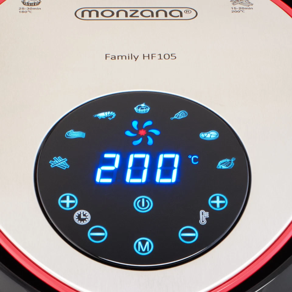 Heißluftfritteuse XXL Fritteuse 6,5 L Touch-Display 1850W Gratis Rezeptheft 9in1 - Bild 3 von 4