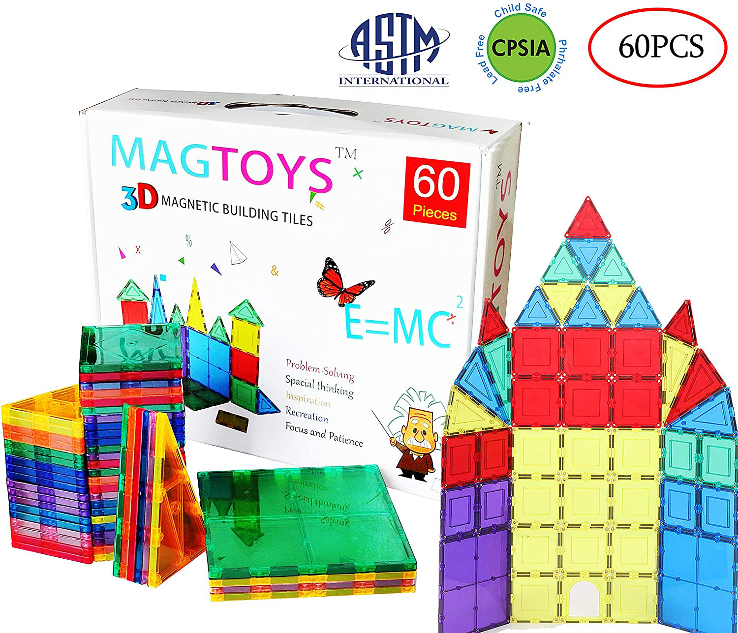60 piece magna tiles