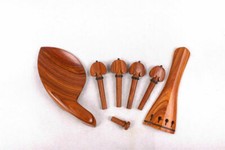 1set Violin Kit Rosewood Violin peg Chin rest tailpiece Endpin Natural Inlay