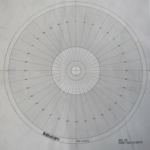 Optical Comparator Chart for Profile Projector Overlay Chart for 512073 1piece