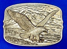 Patriotic Flying Eagle Belt Buckle American Americana Biker Mountains Classic