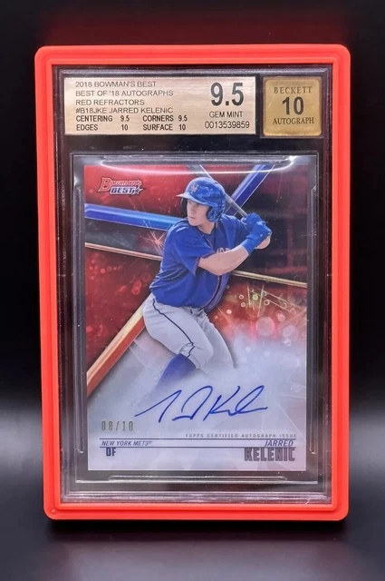 2018 Bowman's Best - Auto Jarred Kelenic Red Refractor /10 Beckett 9.5 Auto 10