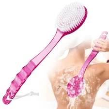 Long Handle Bath Body Brush Soft Back Shower Exfoliating Skin Scrubber Massager