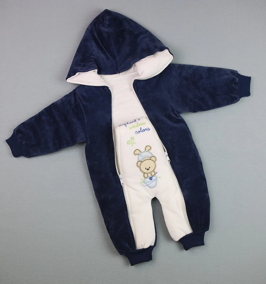 Warmer Baby Unisex Winter Overall mit Weichem Fleece-Futter und Kapuze - Bild 2 von 2