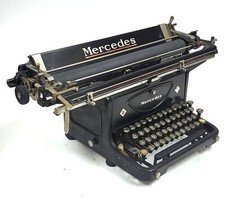 Vintage Mercedes Zella-Mehlis Typewriter – Wide Carriage – Antique German Model thumbnail